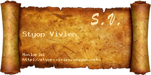 Styop Vivien névjegykártya
